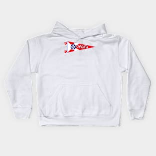 Wichita Flag Pennant Kids Hoodie